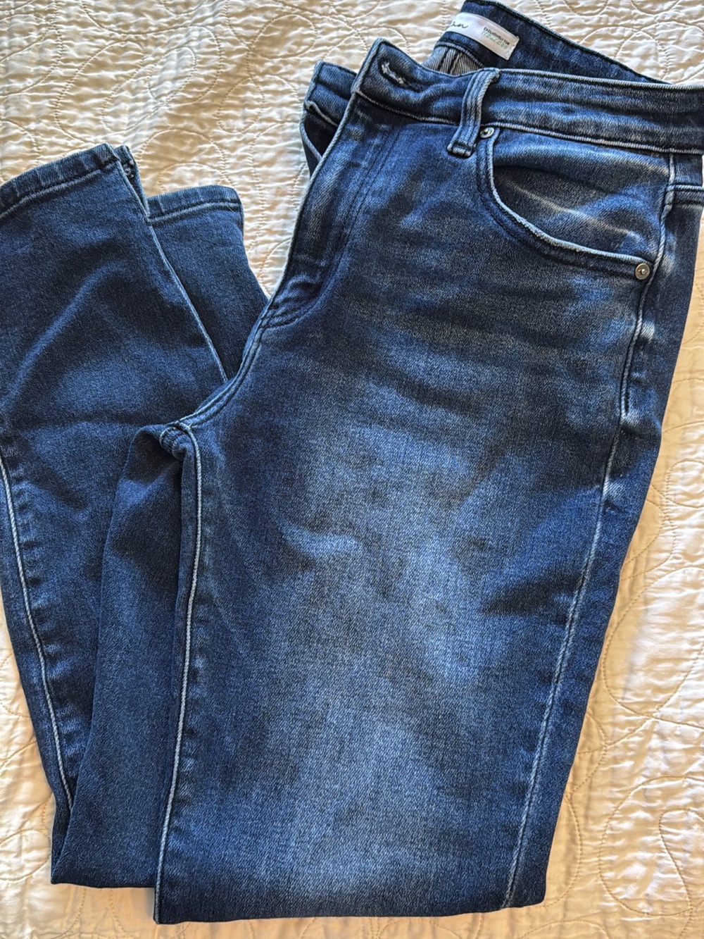 KanCan Women’s Dark Blue Slim Straight Jeans